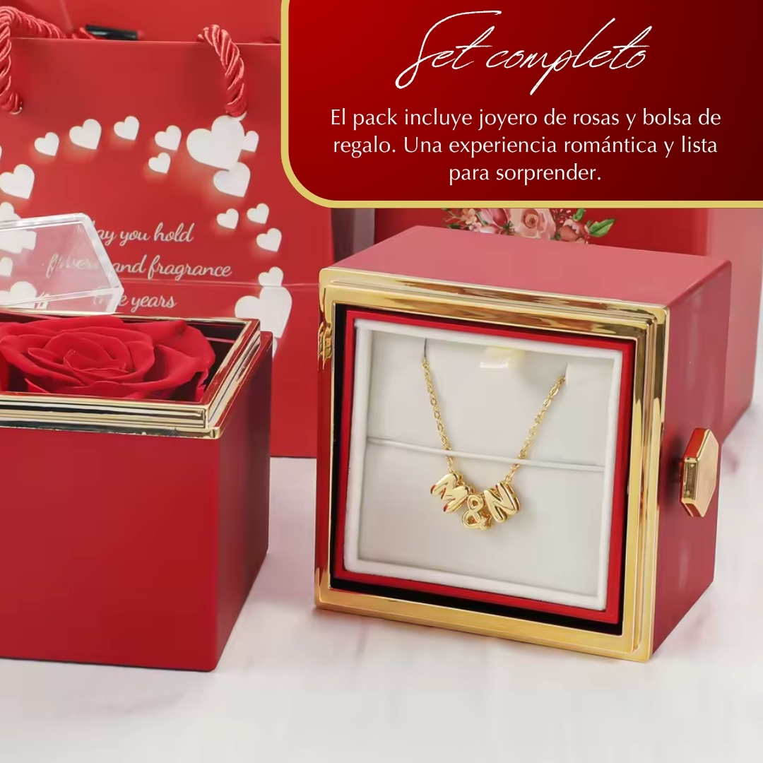 Miniatura 4 de JOYERO GIRATORIO CON ROSA ETERNA REGALO